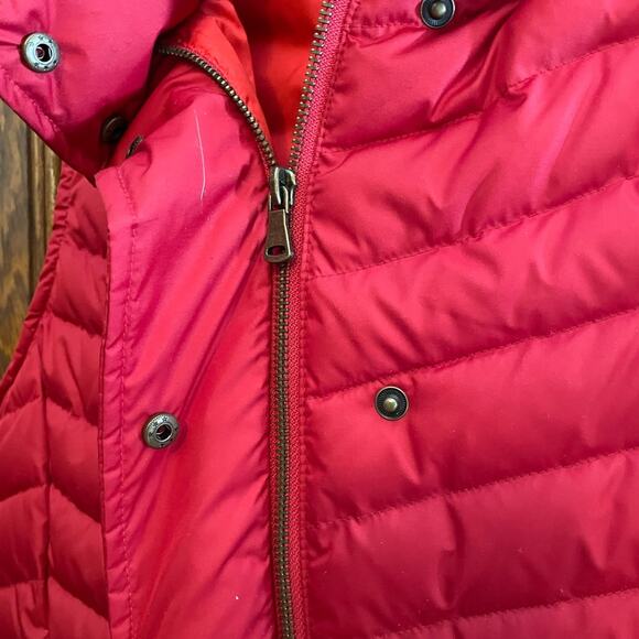 Talbots Quilted Duck Down Vest Women's L | Red | Classic, Warm, Layering | EUC - Picture 5 of 12
